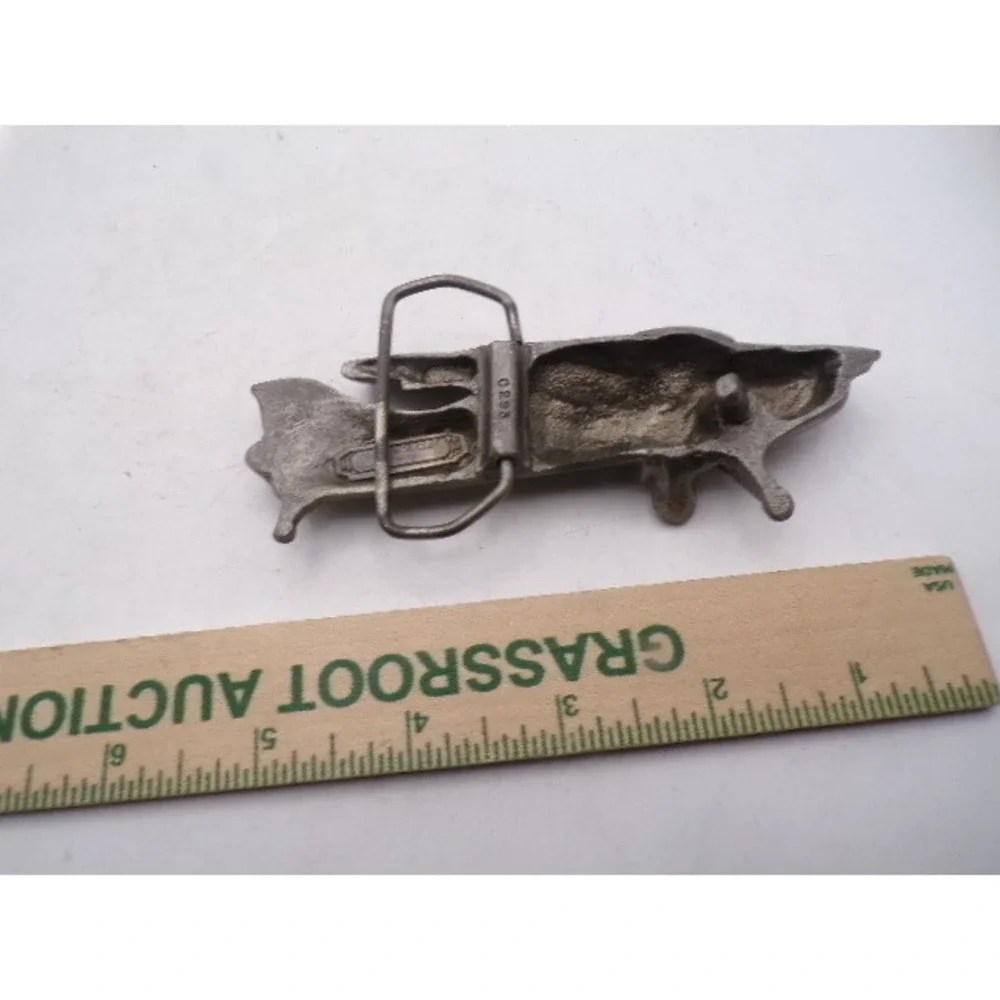 Vintage Siskiyou 1993 Airplane Belt Buckle Pewter 3D Aviation Prop Plane C293